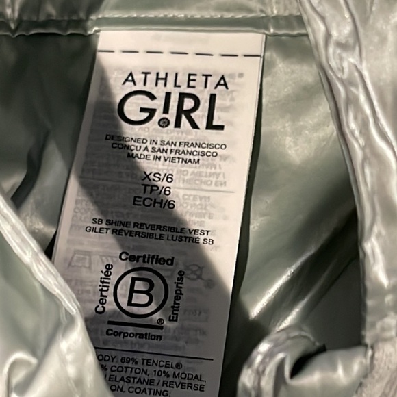 Athleta Girl x Simone Biles Green Vest Size XS 6 - Picture 4 of 5